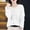 #White, variant on DPTALR Women's Solid Color Long Sleeve Button-Up Round Neck Casual Fashion Sweater,White,Size XXL