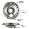 Range Kleen 4Piece Drip Bowl, Style B fits Plugin Electric Ranges GE