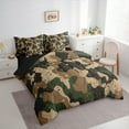 thumbnail image 3 of Homewish Retro Camo 7-Piece Twin Bedding Sets,Vintage Camouflage Bedding Comforter Set,Brown Splashing Ink Sheet Sets For Boys Kids,Luxury Bedroom Decor Reversible, 3 of 8