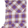 thumbnail image 4 of NUTEXROL Men's Casual Flannel Plaid Shirt Sleeveless Cotton Plus Size Vest Purple and White XL, 4 of 4