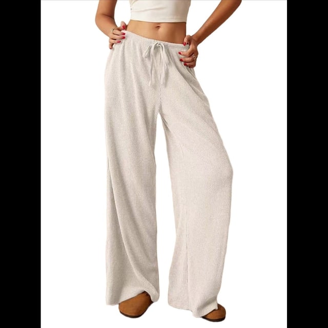 Pantalones Palazzo de Cintura Alta con Bolsillo y Pierna para Mujer, para Otoño e Invierno. S