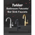 thumbnail image 2 of Tohlar Gold Bathroom Faucet, Brushed Gold Bathroom Sink Faucet with Sprayer, RV Vanity Small Kitchen Faucet with 360&Acirc;&deg; Rotation Spout, Single Hole B, 2 of 8