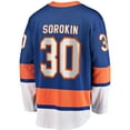 thumbnail image 3 of Men's Fanatics Ilya Sorokin Royal New York Islanders Home Breakaway Player Jersey, 3 of 3