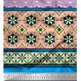 thumbnail image 2 of Soimoi Modal Satin Fabric Swirl,Leaves & Floral Panel Print Fabric by Yard 42 Inch Wide, 2 of 3