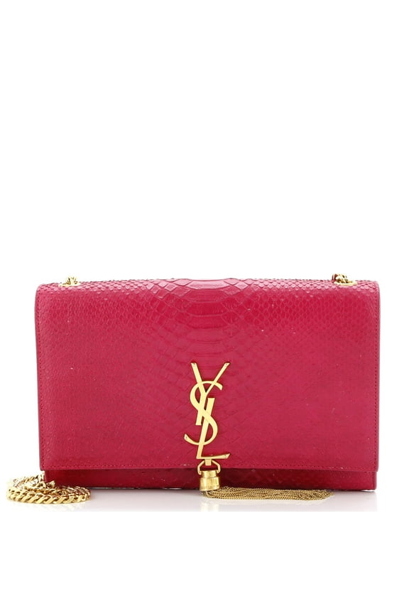 Pre-Owned Classic Monogram Tassel Crossbody Bag Python Medium By Rebag