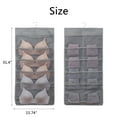 thumbnail image 5 of EASTIN Closet Hanging Organizer with Mesh Pockets & Rotating Metal Hanger,Dual Sided Wall Shelf Wardrobe Storage Bags,Oxford Cloth Space Saver Bag for Bra Underwear Underpants Socks (Gray, 15 Pocket), 5 of 5
