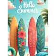 thumbnail image 3 of Tropical Design Hello Summer Surfboard Banner for Beach Party Summer Decor Vacation, 3 of 3