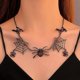 thumbnail image 2 of Collar gótico de tela de araña Sincero Joyería de disfraz para fiesta de Halloween, 2 of 4