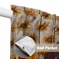 thumbnail image 4 of Swag Valance Curtains for Windows, Farmhouse Rooster Light Filtering Kitchen Curtains with Rod Pocket, Vintage Farm Chicken Sunflower Wooden Window Treatment Valances for Living Room, 36x36 - 2 PCS, 4 of 9