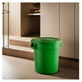 20 Gallon Green Round Trash Can with Lid, Ingredient Bin, Wastebasket