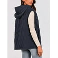 thumbnail image 3 of PRETTYGARDEN Women's 2025 Fall Spring Vest Casual Sleeveless Hooded Zip Up Jacket Trendy Winter Coat Outerwear, 3 of 10