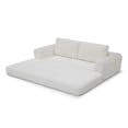 thumbnail image 5 of 2-In-1 Folding Convertible Sofa Bed, Modern Corduroy Sleeper Couch with 2*Pillows, Futon Modular Upholstered Boneless Sofa with Pull-Out Bed, Folding Floor Modular Couch for Living Room (Beige), 5 of 11