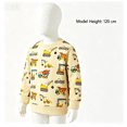thumbnail image 5 of Gaxelrn Toddler Boys Cotton Construction Truck Print Long Sleeve Crew Neck Sweatshirt,Size 5-6 T, 5 of 6