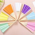 thumbnail image 6 of 7 Inch Folding Paper Fan Chinese Style Blank Paper Fan Folding Fan Handmade Fan Wedding Gift Gift Party Souvenir, 6 of 12