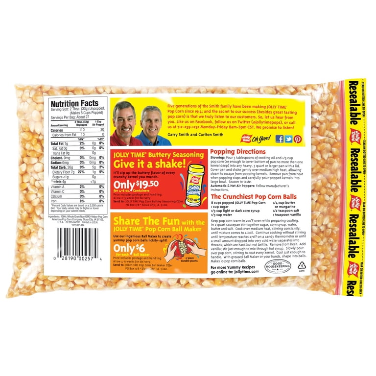 Perfectware Ultimate Popcorn Party Pack - 4lbs Kernels, 4 Seasonings, 125 Bags - Great For Movie Nights & Events
