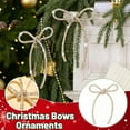 thumbnail image 2 of 12PCS Silver Glitter Bows Metal Christmas Decor For Tree Wreath Gift Decoration Wedding Holiday Party, 2 of 8