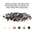 thumbnail image 3 of 4500pcs 6 style 12/0 Glass Seed Beads Silver Lined & Opaque Colours Round Hole Beads Gray 2mm Hole: 1mm 750pcs/style, 3 of 8