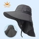 thumbnail image 4 of Sombrero Pesca Al Aire Libre Con Malla Protectora para El Cuello Senderismo (gris Claro), 4 of 6