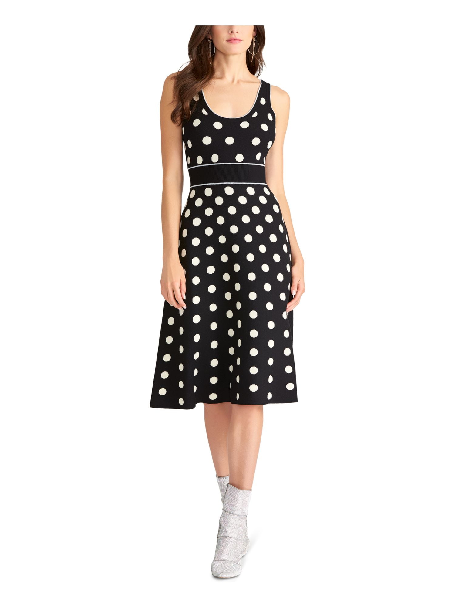 Rachel Roy Womens Polka Dot Crew Neck 