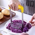 thumbnail image 6 of Heavy Duty Stainless Potato Masher Integrated Masher Kitchen Tool & Food Masher/Potato With Silicone Handle Perfect For Vegetable Fruits Meat, 6 of 7