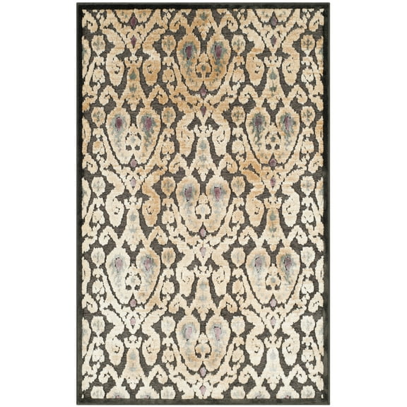 SAFAVIEH Paradise Justice Geometric Tessellation Area Rug, Charcoal/Multi, 3'3" x 5'7"