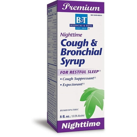 Premium Boericke & Tafel Nightime Cough & Bronchial Syrup for Restful Sleeep 8 oz