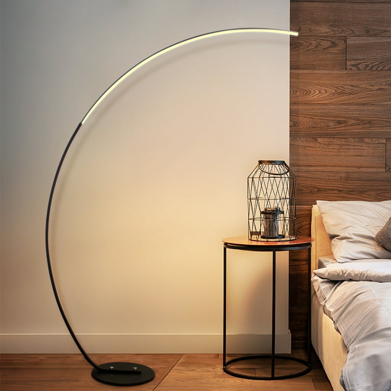Lamp Depot 67 Modern Arc Floor Lamp,Curved Dimmable LED Lamp Tall Standing  Light with Remote Control for Living Room Bedroom and Office