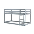 thumbnail image 2 of Solid Rubber Wood Twin over Twin Loft Bed / Low Height for Stability and Storage / Bedroom Use, 2 of 2