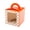 Orange, variant on Pastry Tek Square Purple Paper Cupcake Window Box - Polka Dots, Fits 1 - 4 1/2" x 4 1/2" x 4 1/2" - 100 count box