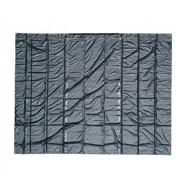 24' x 18' Black Steel Tarp for Heavy Duty Truck Cargo - 14 Oz Vinly Lightweight Flatbed Tarps with 8' Drop - Waterproof Tarp for Trailers to Protect Cargo from Wind, Rain, Snow and Sun