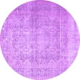 thumbnail image 1 of Ahgly Company Indoor Round Persian Purple Traditional Area Rugs, 4' Round, 1 of 4