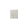 thumbnail image 2 of Transitional 5 Drawer Chest with Curved Handle and Chamfered Feet, White, 2 of 2