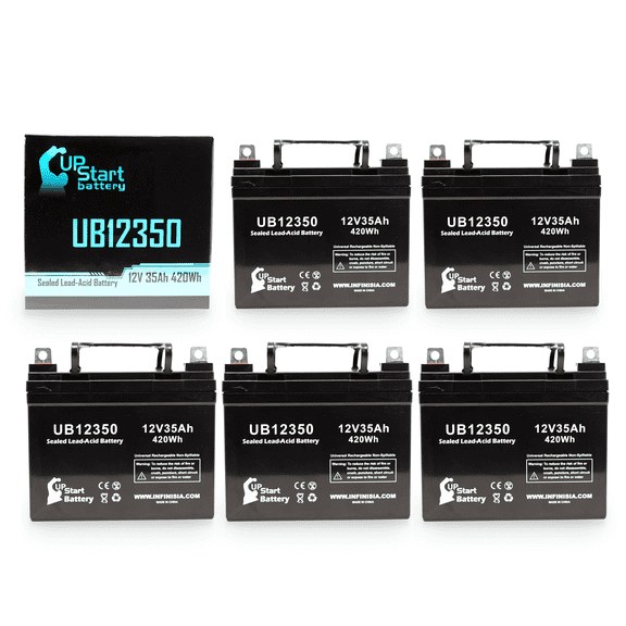 5x Pack - Compatible Active Care Value Shopper. Battery - Replacement UB12350 Universal Sealed Lead Acid Battery (12V, 35Ah, 35000mAh, L1 Terminal, AGM, SLA)