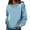 Light Blue, variant on Otntypg Denim Sweatshirts for Women Fashion Long Sleeve Pullover Tops Trendy Oversized Casual Crew Neck Basic Jean T-Shirts Light Blue XL