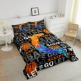 thumbnail image 5 of Ball Game Duvet Insert Queen Size,Basketball Bedding Set for Teens Man,Modern Balls Player Comforter Set European Sport Down Comforter for Young Man Bedroom Decor, 5 of 7