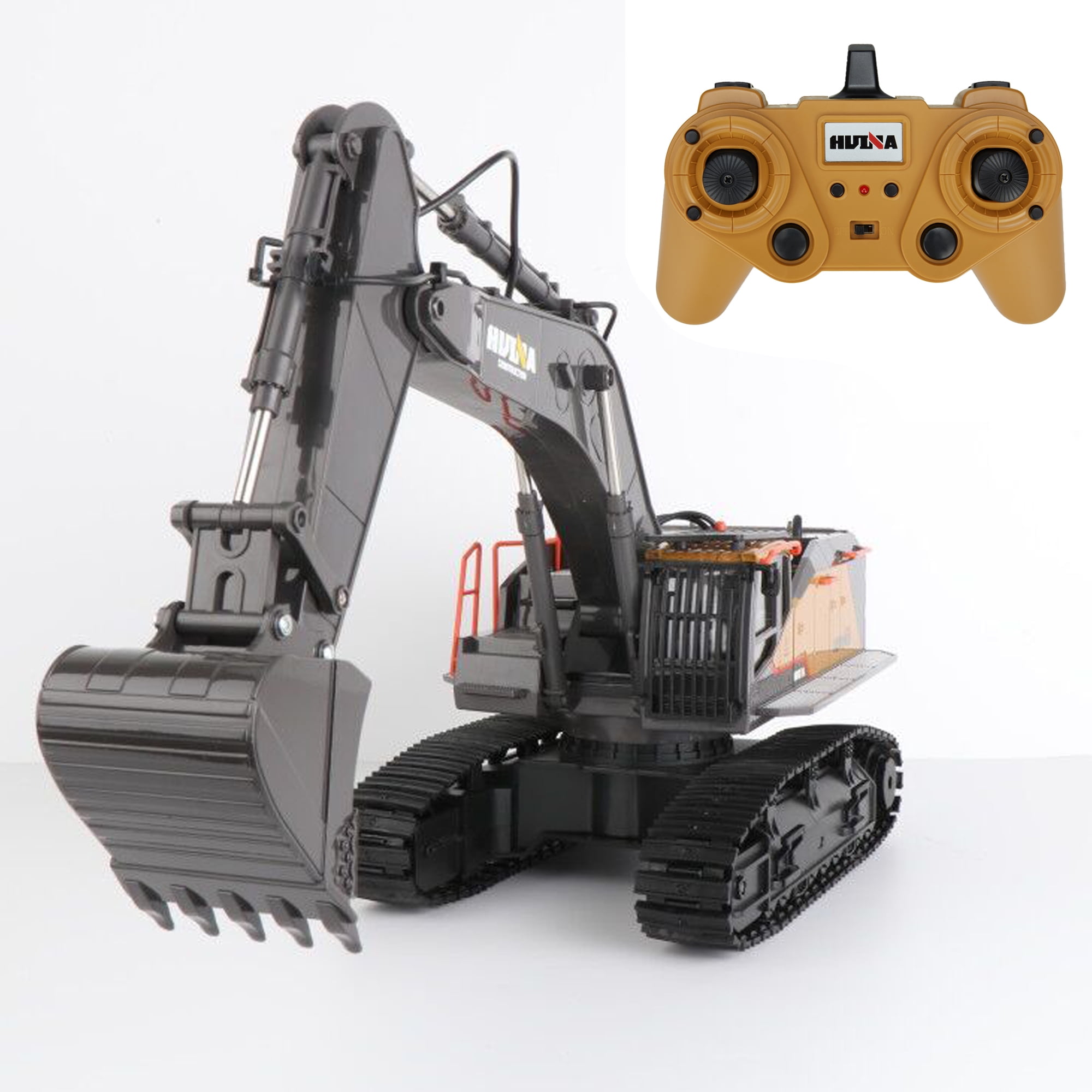 YouLoveIt Kids Excavator Toy 114 RC Excavator 22 Channel Rechargeable RC Truck with Metal