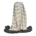 thumbnail image 3 of Parkland Collection Seema 67x52" Stripes Cotton Throw Blanket in Off White, 3 of 5