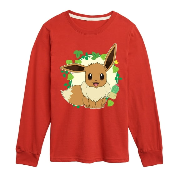 Pokémon - Eevee Leaves - Boys Youth Long Sleeve T-Shirt