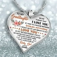 thumbnail image 2 of YUEHAO accessories Necklaces Pendants MY MIND STILL TALKS TO YOU Heart Necklace Mother's Day Gift Jewelry Memorial Hot My Mind Heart B, 2 of 5