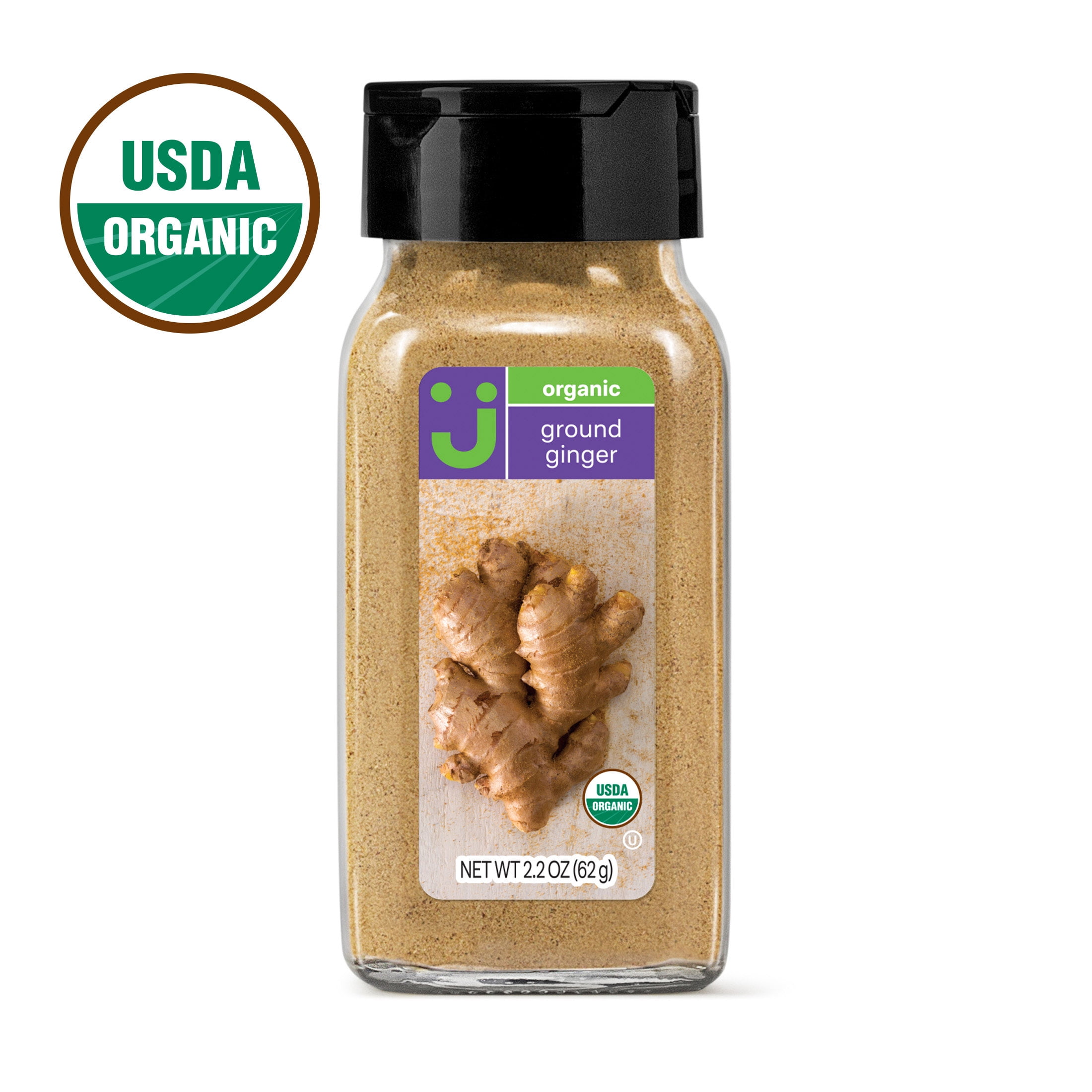 Uniquely J Organic Ground Ginger, 2.2 oz