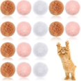 thumbnail image 1 of 18 Pieces Cat Ball Toys Cat Furry Ball Large Plush Soft Artificial Fur Patch Puff Pom Balls Furry Rattle Ball Furry Patch Ball Interactive Cat Toys for Cat Kitten Having Fun Exercise Playing, 1 of 7