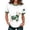 White, variant on St Patricks Day Shirt Women Short Sleeve Shamrock Sweater Leaf Clover Dachshund Ribbed Knitted Irish Sweater T Shirts