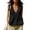 Black, variant on TGSLY Women's Linen Deep V-Neck Tank Tops Dressy Casual Ruffle Detail Solid Color Sleeveless Vest Lightweight Soft Elastic Waist Tshirts L