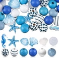 thumbnail image 1 of Craft Beads Waydress, 200 unidades, diseño oceánico, madera azul y blanca, 1 of 7