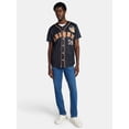 thumbnail image 2 of Dragon Ball Z Men's and Big Men's Graphic Button Up Jersey, Sizes XS-5XL, 2 of 5