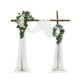 thumbnail image 1 of VEVOR Kit de arcos de flores artificiales para boda (paquete de 4) con tela de 6,4 m, ideal para ceremonias y recepciones, como decoración de fondo (blanco), 1 of 9