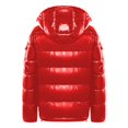 thumbnail image 4 of Valueadd Clothing Women's Warm Down Jackets Plain Winter Snow Down Jackets With Hood Zip Metal Shiny Wind Jacket Parka Red, 4 of 8
