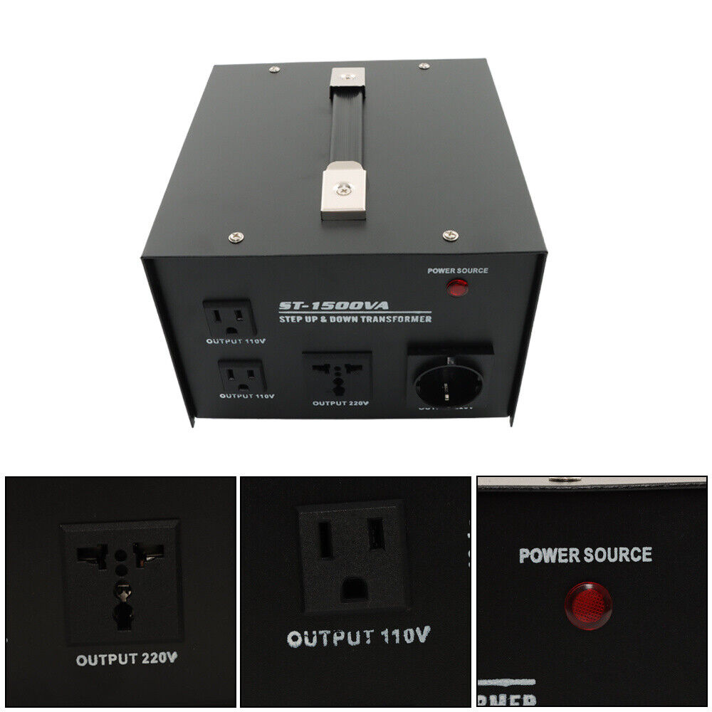 LABLT 1500W Voltage Converter Transformer 220V to 110V 110V to 220V Step Up/ Down USA