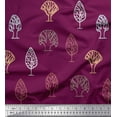 thumbnail image 1 of Soimoi Polyester Crepe Fabric Block Tree Decor Fabric Printed Yard 52 Inch Wide, 1 of 1