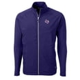 thumbnail image 2 of Men's Cutter & Buck Purple Stephen F Austin Lumberjacks Adapt Eco Knit Hybrid Recycled Full-Zip Jacket, 2 of 3